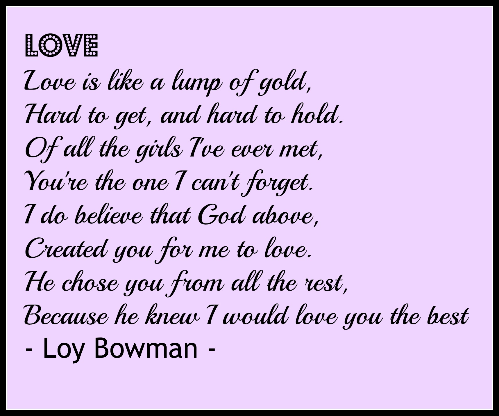 Love Poem for your wedding