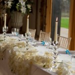 Top table with orchids